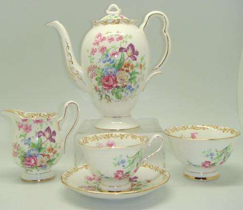 Royal Albert "Nosegay" Complete Coffee Set for 6