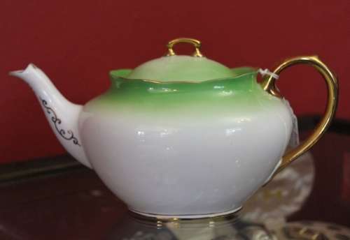 Royal Albert Harlequin Green Pattern Teapot.