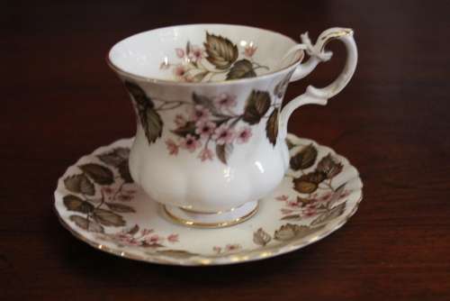 Royal Albert Linden Lea Pattern Cup and Saucer.