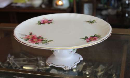 Royal Albert Prairie Rose Cake Stand.