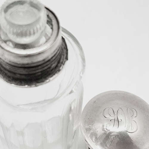 Hallmarked Silver Toiletry Bottle with Curved Top Birmingham