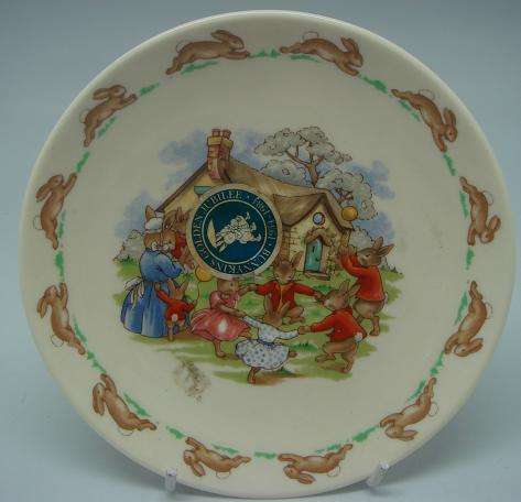 Royal Doulton Bunnykins "Ring-a-Ring-a-Rosies" Scene Casino Saucer