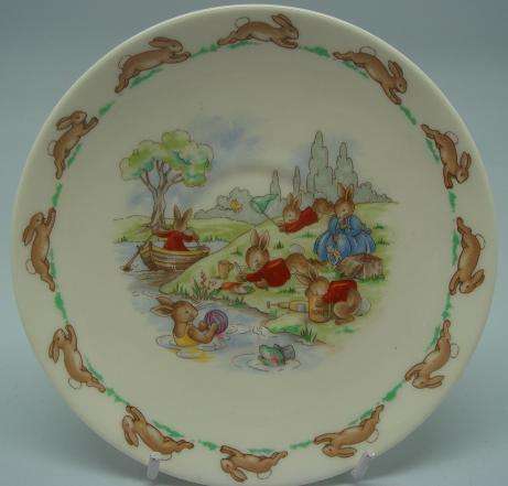 Royal Doulton Bunnykins "Playing in the River" Scene Casino Saucer