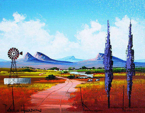 Blue trees (300mm x 400mm)