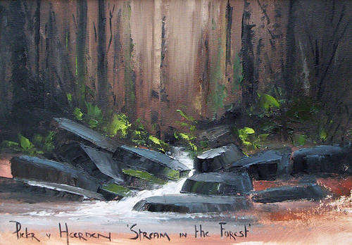 Stream in the forest (250mm x 350mm)