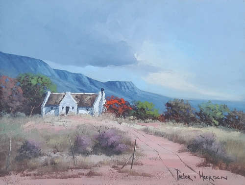 Hillside cottage (300mm x 400mm)