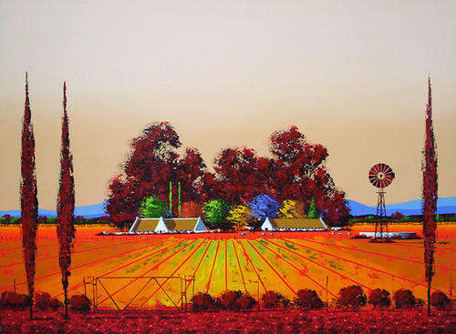 Farm with big trees