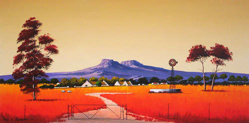 Tussen twee Koppens plaas( Painting - 600 x 1200)
