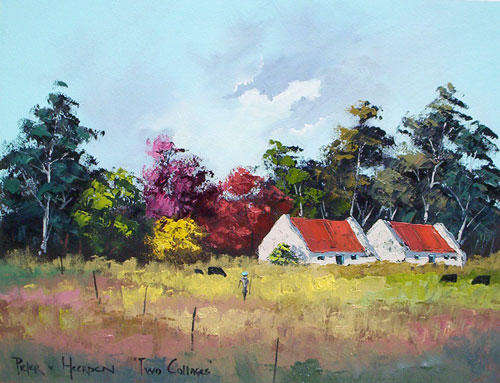 Two cottages (460mm x 600mm)