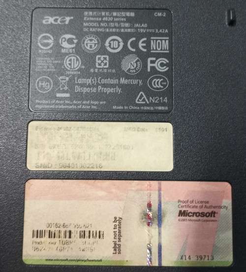 Acer Exstensa 4630Z notebook