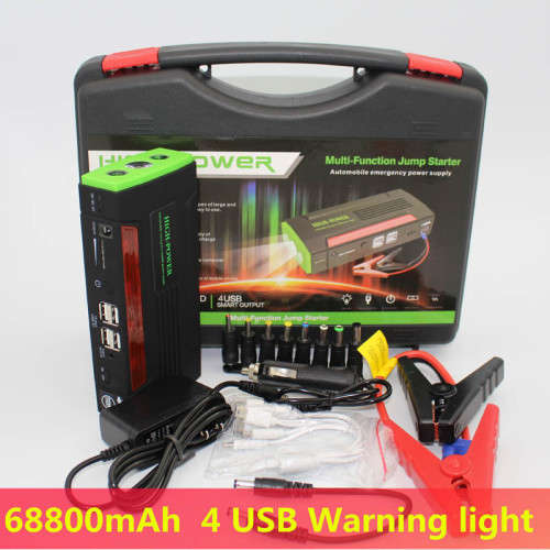 4 USB Car Jump Starter Power Bank 68800mAh Portable Vehicle AUTO Engine Booster Start Battery Pack S