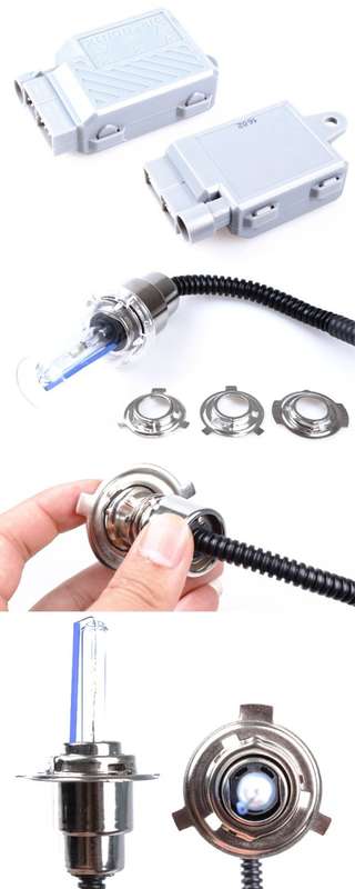 8000k H6 35W Motorcycle HID Headlight Kits Xenon High Low Beam Light Bulb DC12V