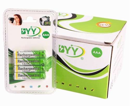 BULK/Pack of 4 1.2V (1600mah)Ni-MH rechargeable batteries