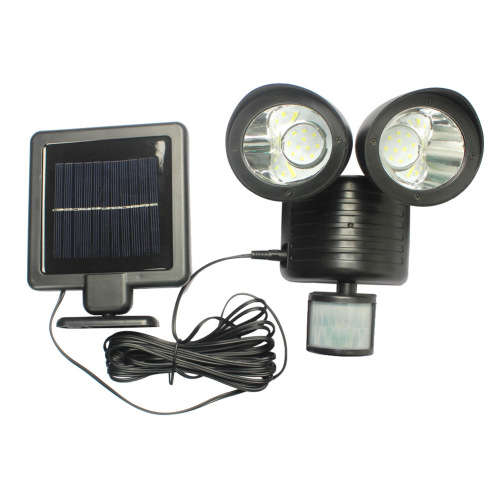 22 LEDs Rotatable Dual Head PIR Motion Sensor Solar Light Garden Yard Wall Security Lamp