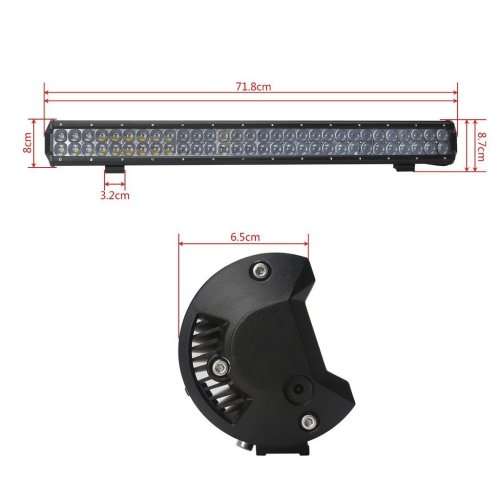 28 Inch 4D LED Light Bar 180W 16200lm Waterproof Spot Beam Outdoor LED Light Off-road