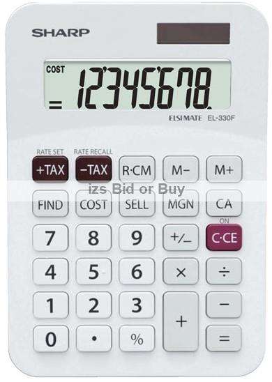 Sharp Calculator EL-330F with Cost, Sell, Margin, Tax