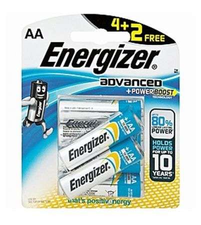 Energizer Advanced AA Batteries 4 + 2Free ***WOW*** Limited Stock