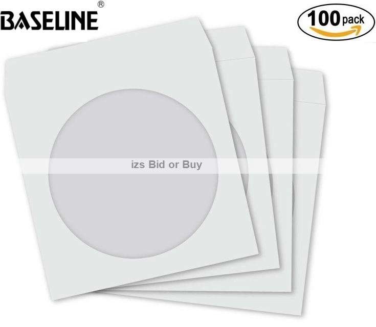CD DVD Paper Sleeve Envelope With Clear Window ***100 PACK***
