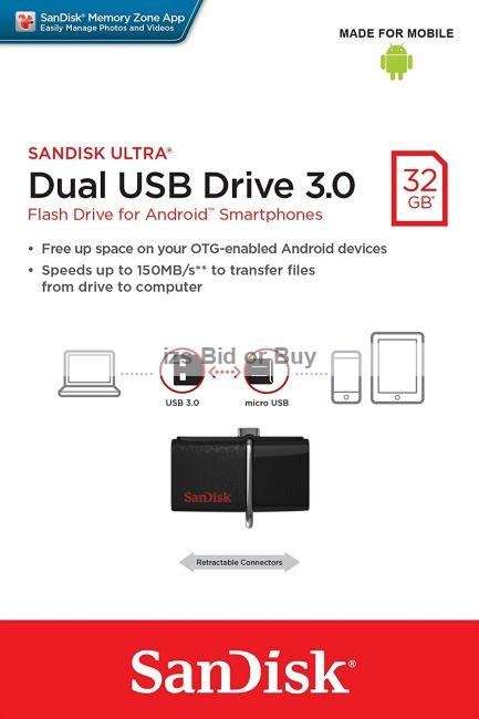 Sandisk Ultra 32GB Dual USB 3 Drive