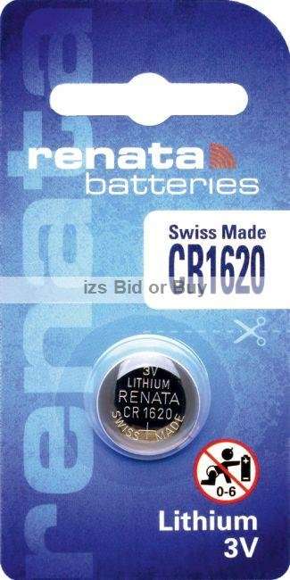 Renata CR1620 Lithium 3V Battery
