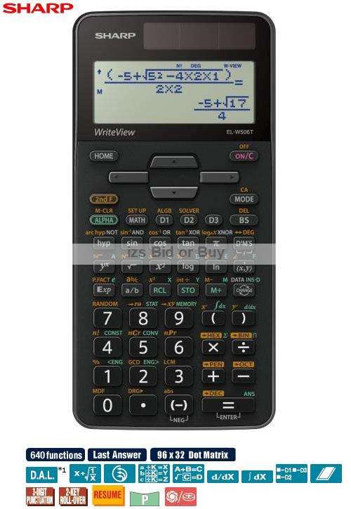 Sharp WriteView Scientific Calculator EL-W506T