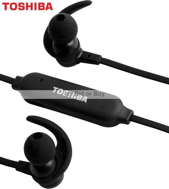 Toshiba Bluetooth Wireless Stereo Earphones with Mic ***NO RESERVE*** WOW
