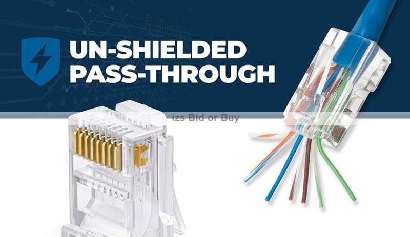 RJ45 EZ Cat6 Pass Through Crimp Connector ***WOW***