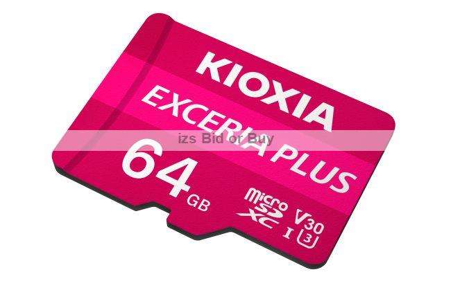 Kioxia Exceria Plus 64GB microSDXC Memory Card UHS-I U3 Class 10 V30 4K