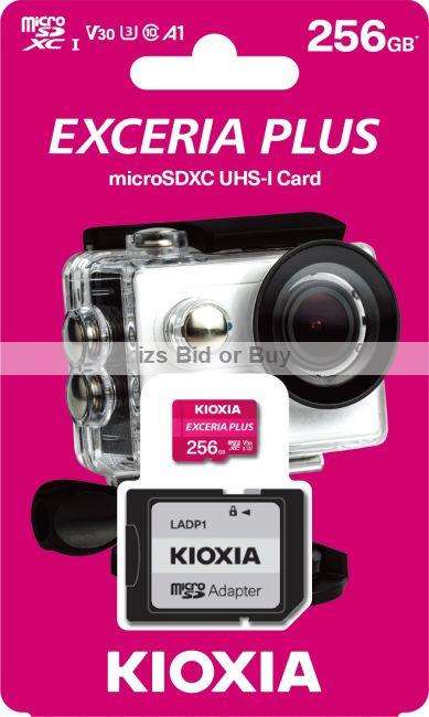 Kioxia Exceria Plus 256GB microSDXC Memory Card UHS-I U3 Class 10 V30 4K