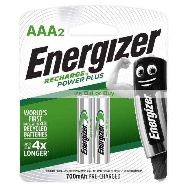 Energizer Rechargeable AAA Batteries 2Pack ***WOW*** NO RESERVE