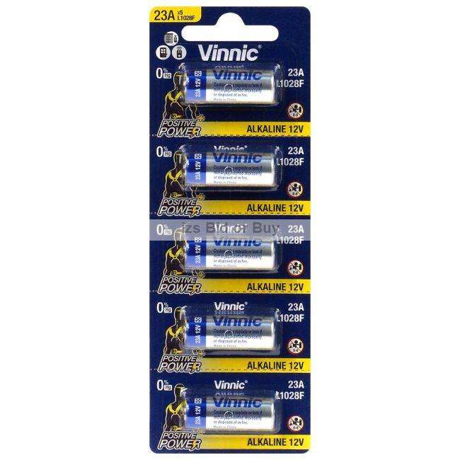 Vinnic 12V 23A Alkaline Battery - 5 Pack