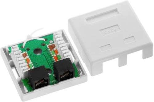 Surface Mount Box Cat5e Double - Deal Of The Day