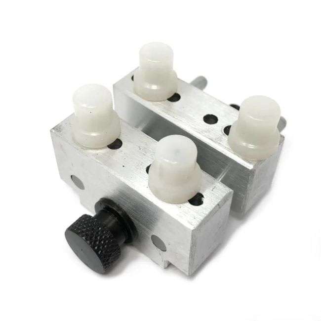 Watch case holder with adjustable pins