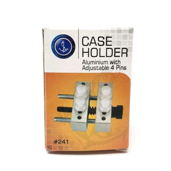 Watch case holder with adjustable pins