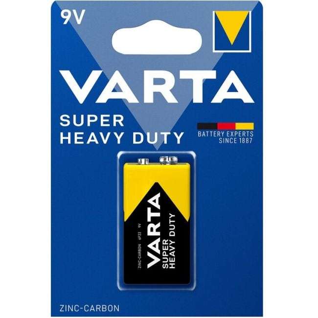 10 x Varta Super Heavy Duty 9 Volt Battery