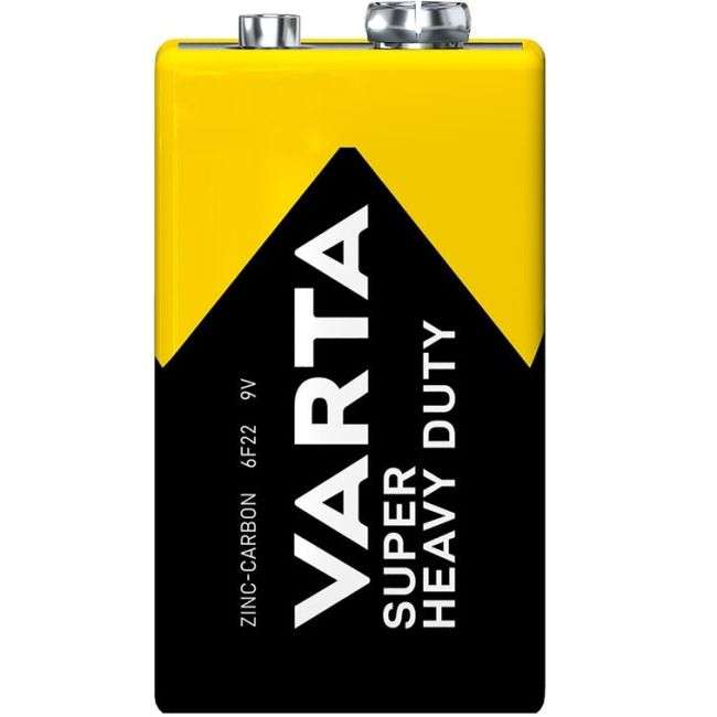 10 x Varta Super Heavy Duty 9 Volt Battery