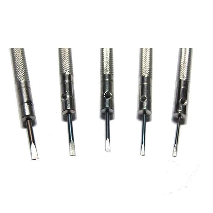 Precision Watchmaker Screwdriver Set Flat Blade - 5 Pcs