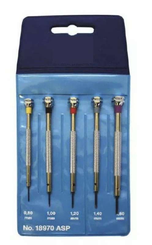 Precision Watchmaker Screwdriver Set Flat Blade - 5 Pcs