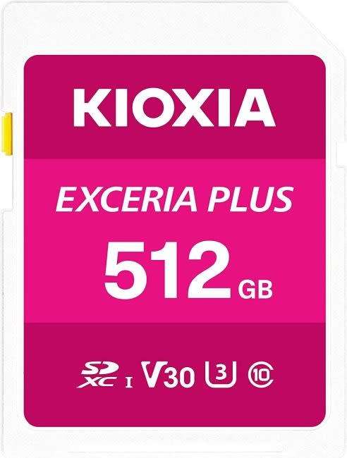 Kioxia Exceria Plus 512GB SDXC Memory Card UHS-I U3 Class 10 V30 4K