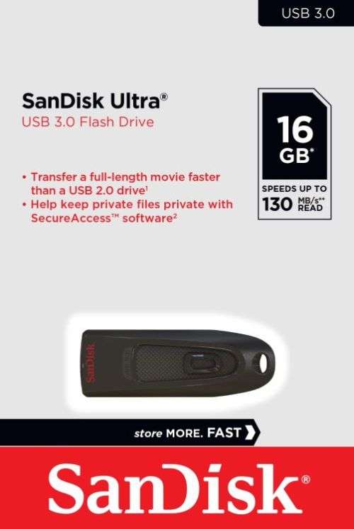 SanDisk Ultra 16GB USB3 Memory Stick
