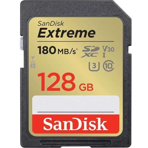Sandisk 128GB Extreme SDXC Card 180MB/s