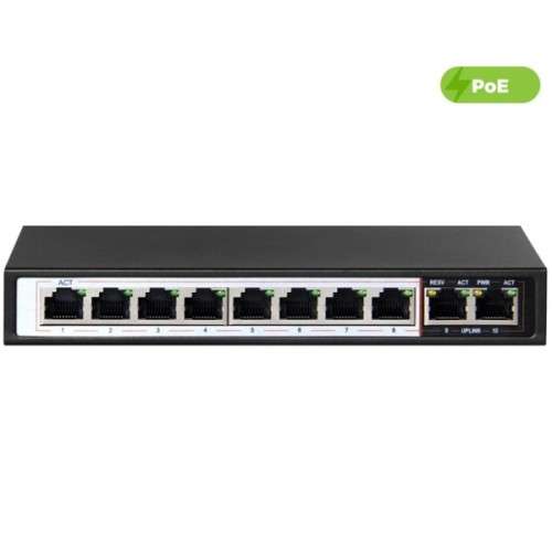 UltraLAN 8 port 96W PoE switch with 2 uplink ports