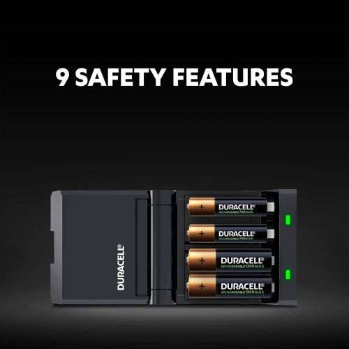 Duracell 45 minutes Battery Charger with 2 AA and 2 AAA