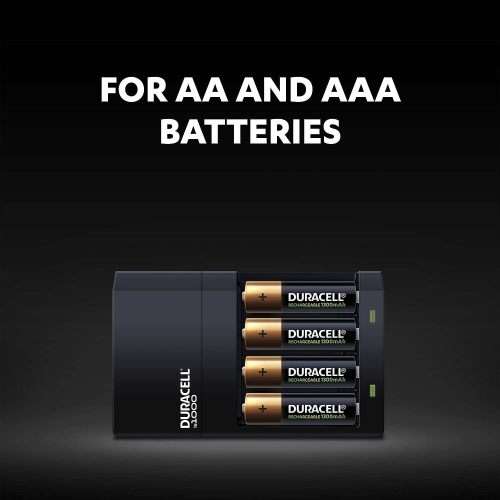 Duracell 4 Hours Battery Charger with 2 AA and 2 AAA