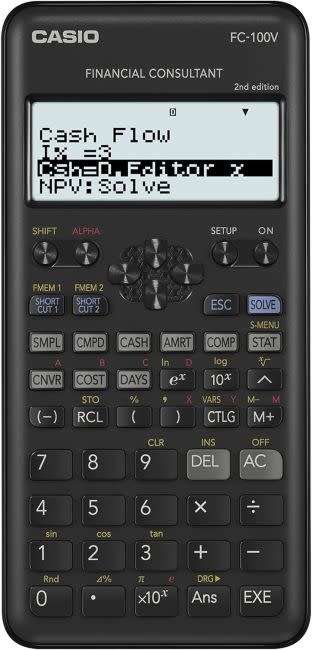 Casio Financial Consultant Calculator FC-100V 2nd Edition