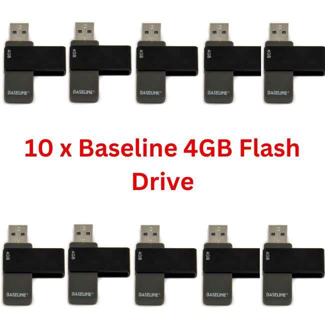 10 x Baseline 4GB Swivel Memory Stick