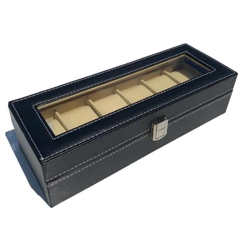 Watch box display case organizer 6 slot