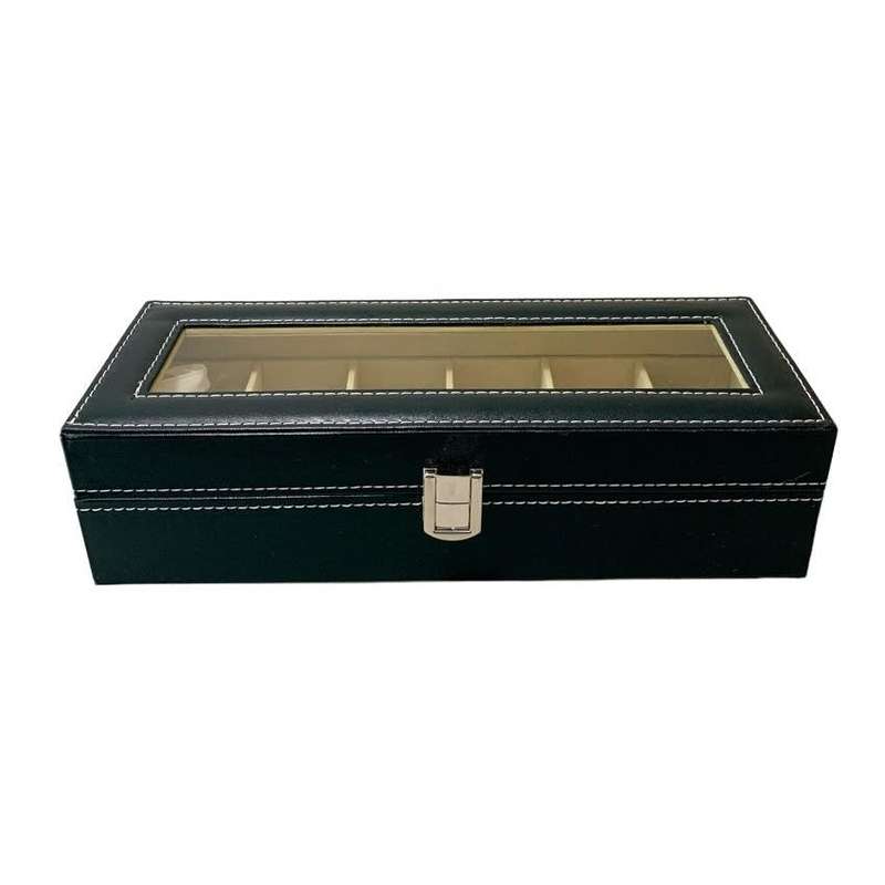 Watch box display case organizer 6 slot