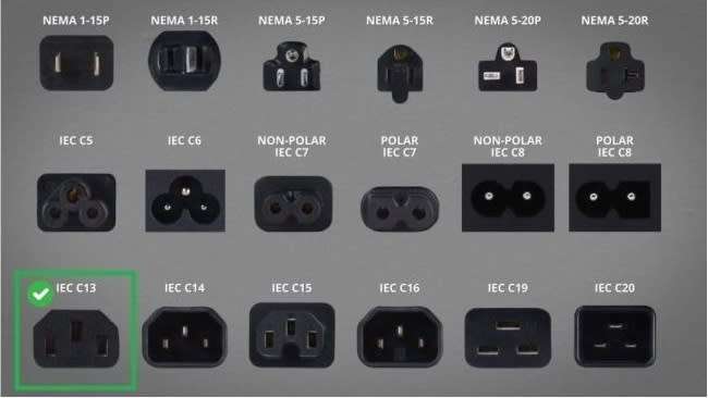 1 Meter Power Cable 3 Pin Plug to Kettle Cord / IEC C13 Plug