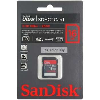 Sandisk 16GB Ultra SDHC Card - Class 6 ***NO RESERVE***